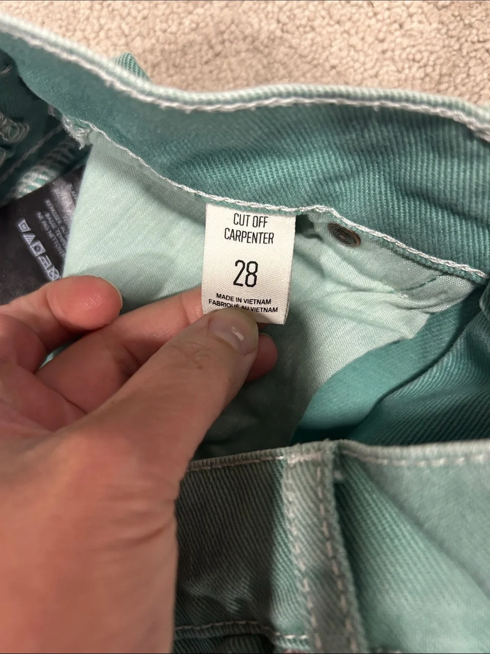 Women’s Teal Utility BDG Denim Shorts - Casual Frayed Hem size 6/28